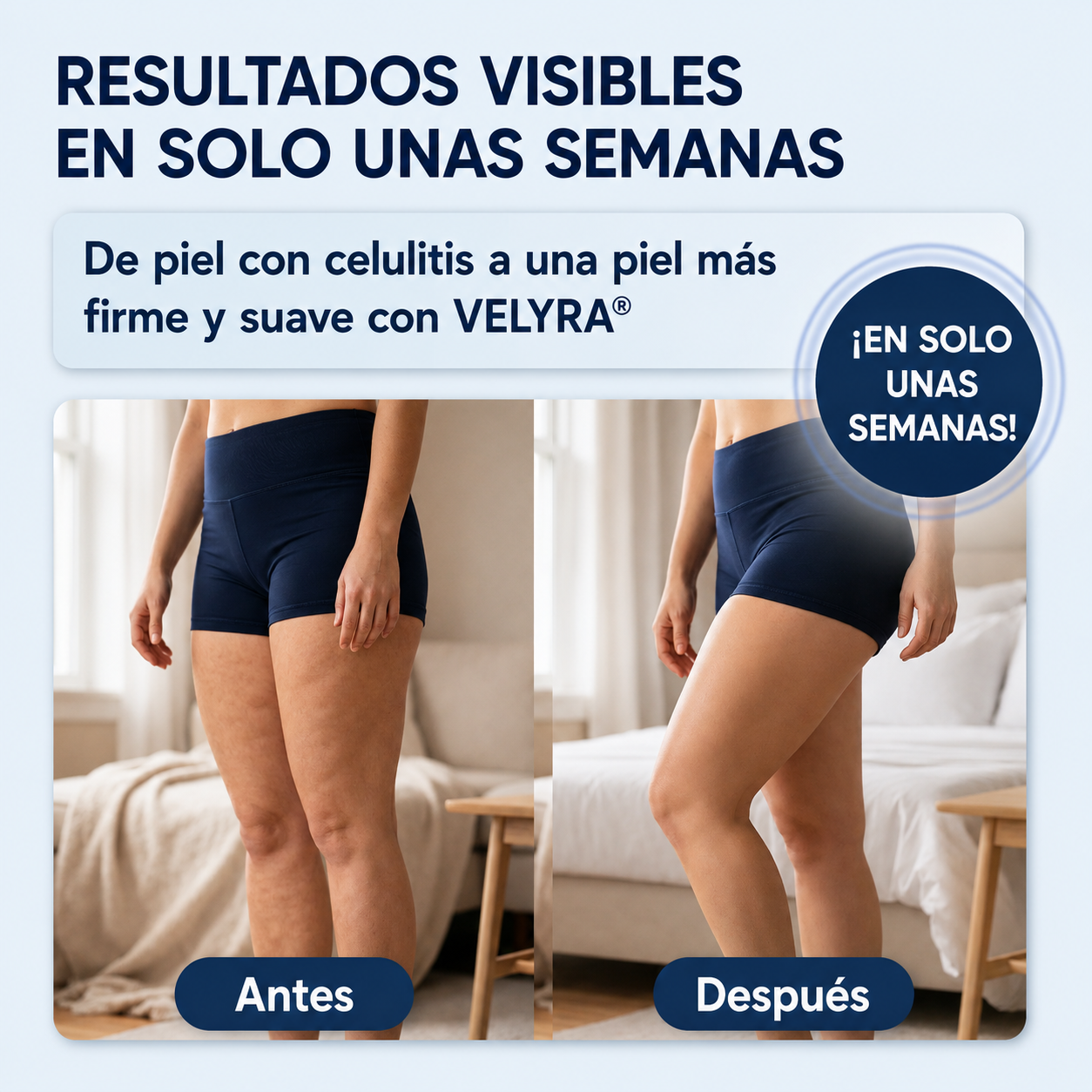 Piernas ligeras, piel firme y sin celulitis