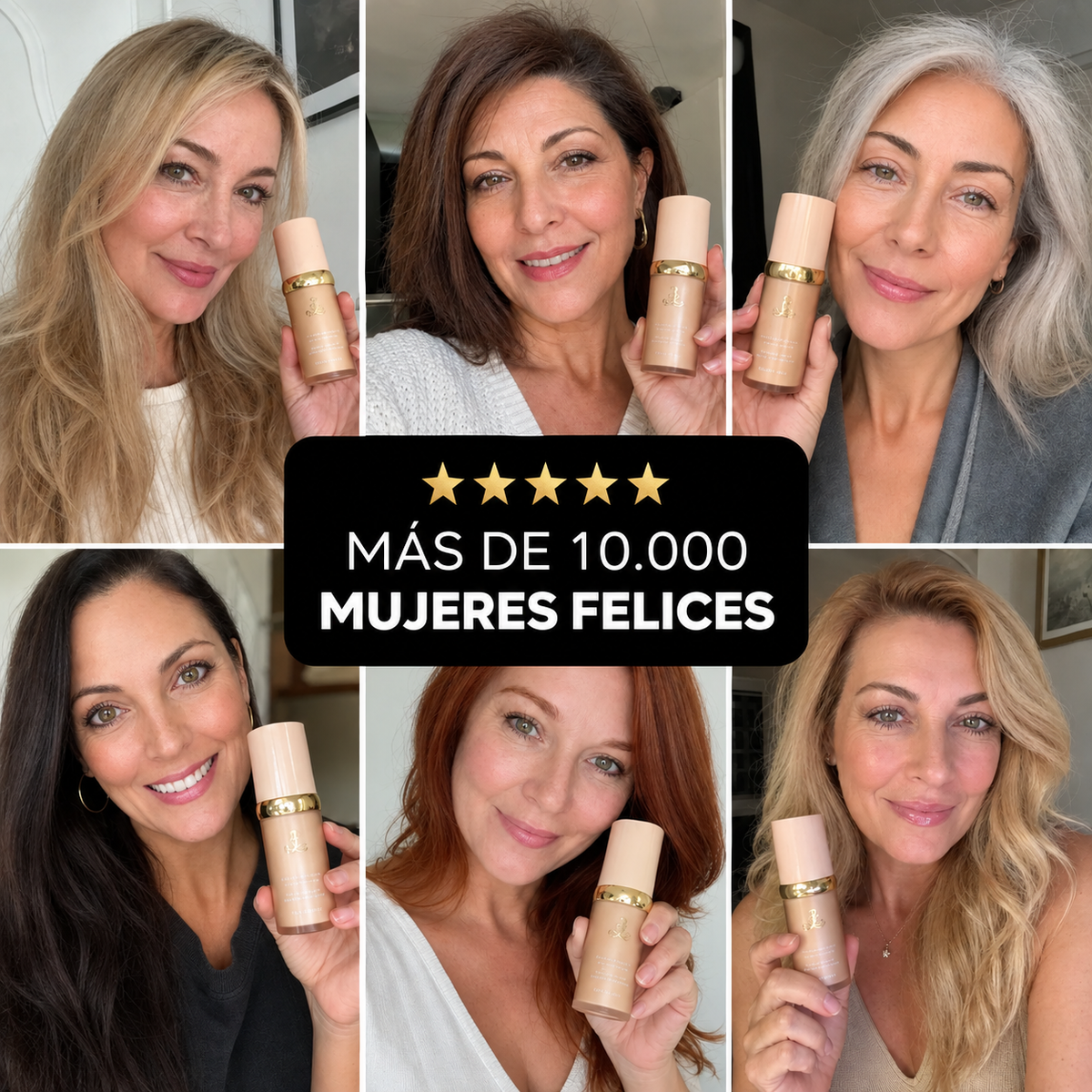 Base de Maquillaje Antiedad con SPF 50 – Se Adapta a tu Tono de Piel