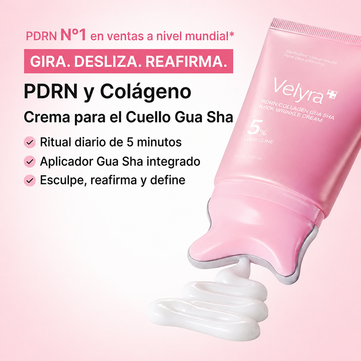 Crema coreana con PDRN colágeno GuaSha