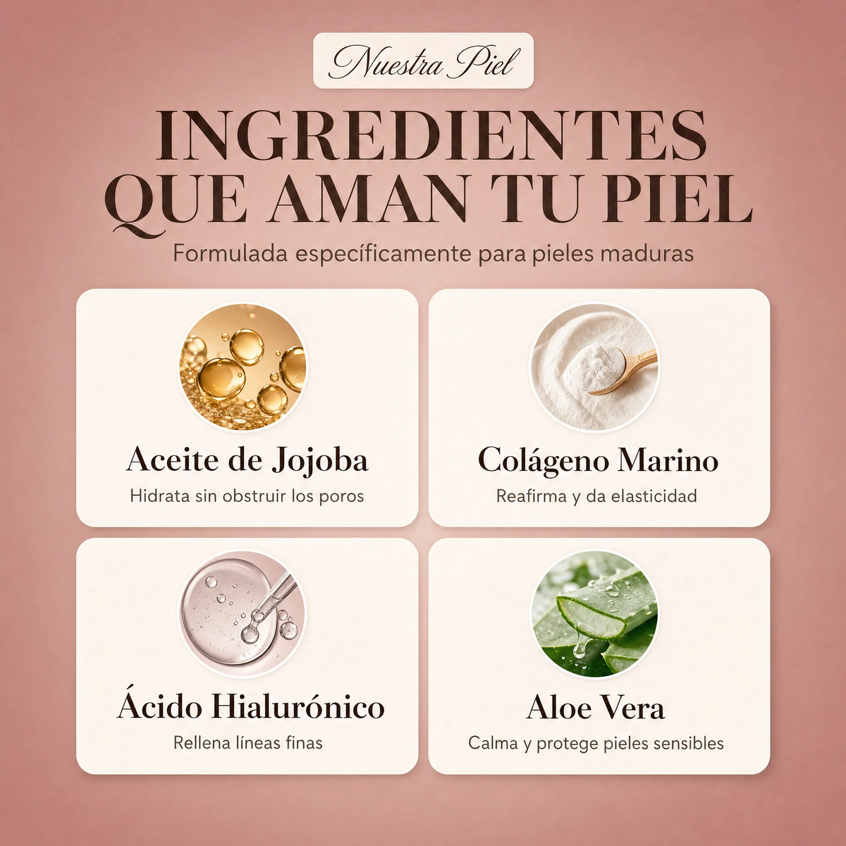 Base de Maquillaje Antiedad con SPF 50 – Se Adapta a tu Tono de Piel